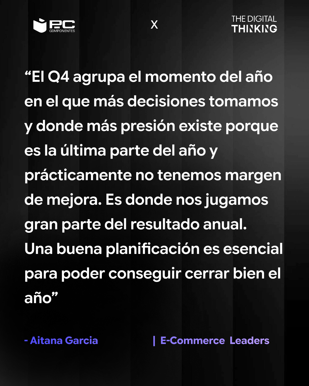 Reflexión de Aitana García sobre planificación anual de campañas