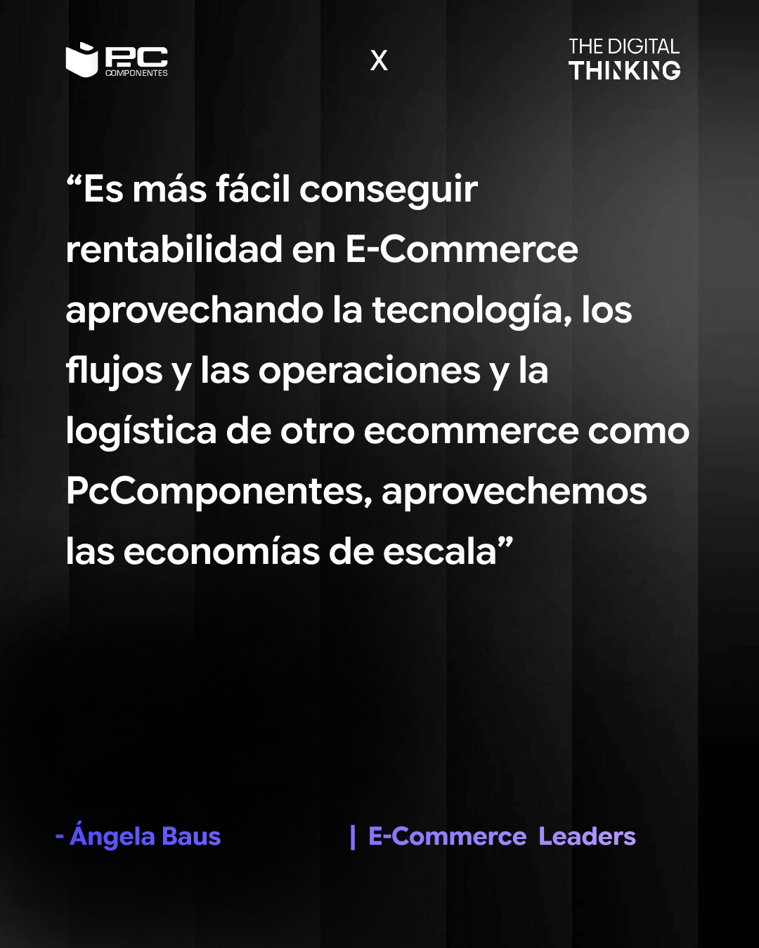 Reflexión de Ángela Baus sobre rentabilidad y logística